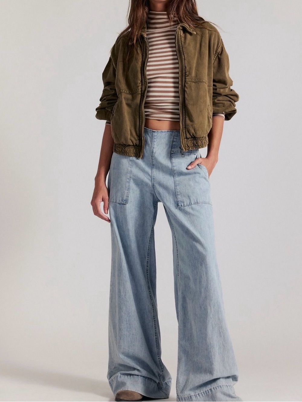 NWT We The Free Breezy Denim Pull-On Jeans